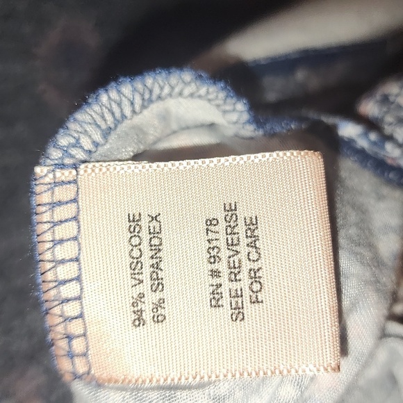 Philosphy size 2X Geometric Print Blue High Low Hem Tunic - Picture 8 of 8